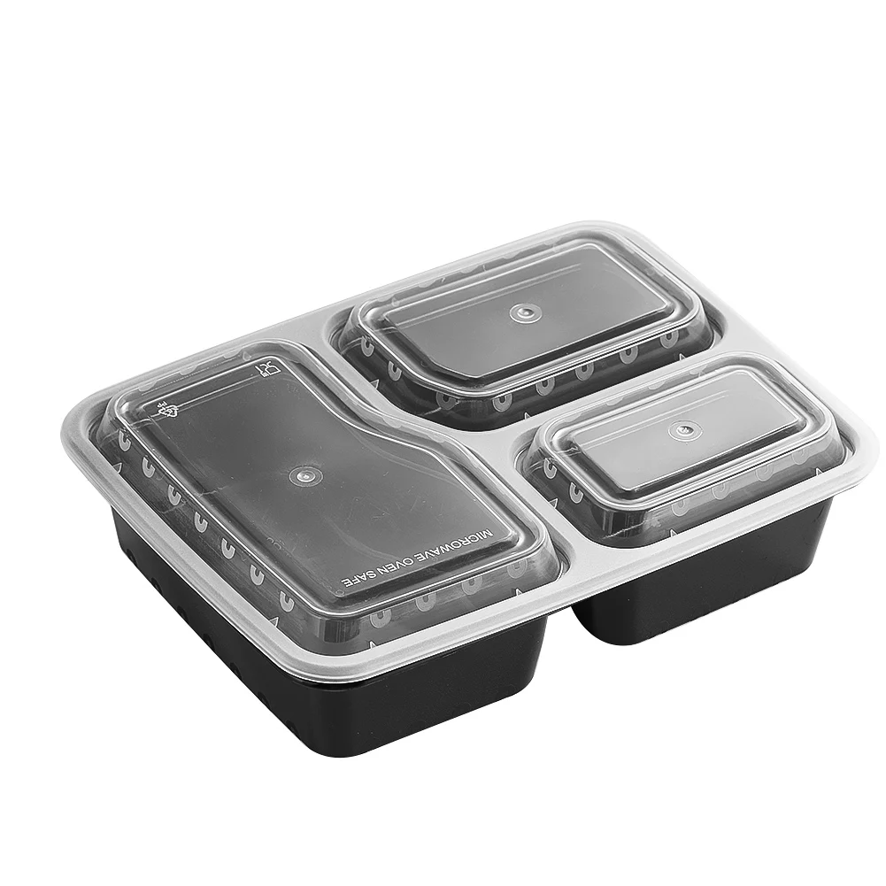 Meal Prep Kits - 7 Pack 3 Compartment Meal Prep