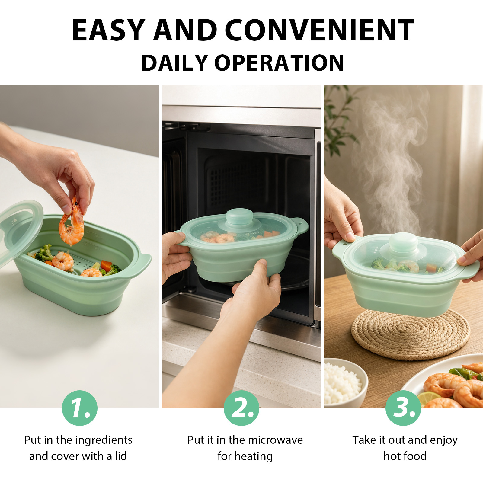 Silicone Microwave Vegetable S - Meal Prep Frozen review and price
