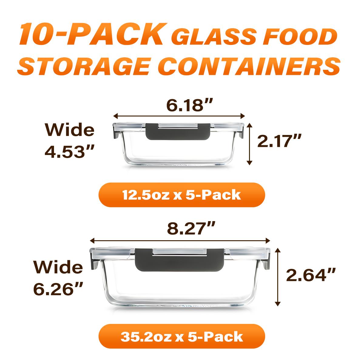 Glass Food Storage Containers  - Meal Prep Kits review and price