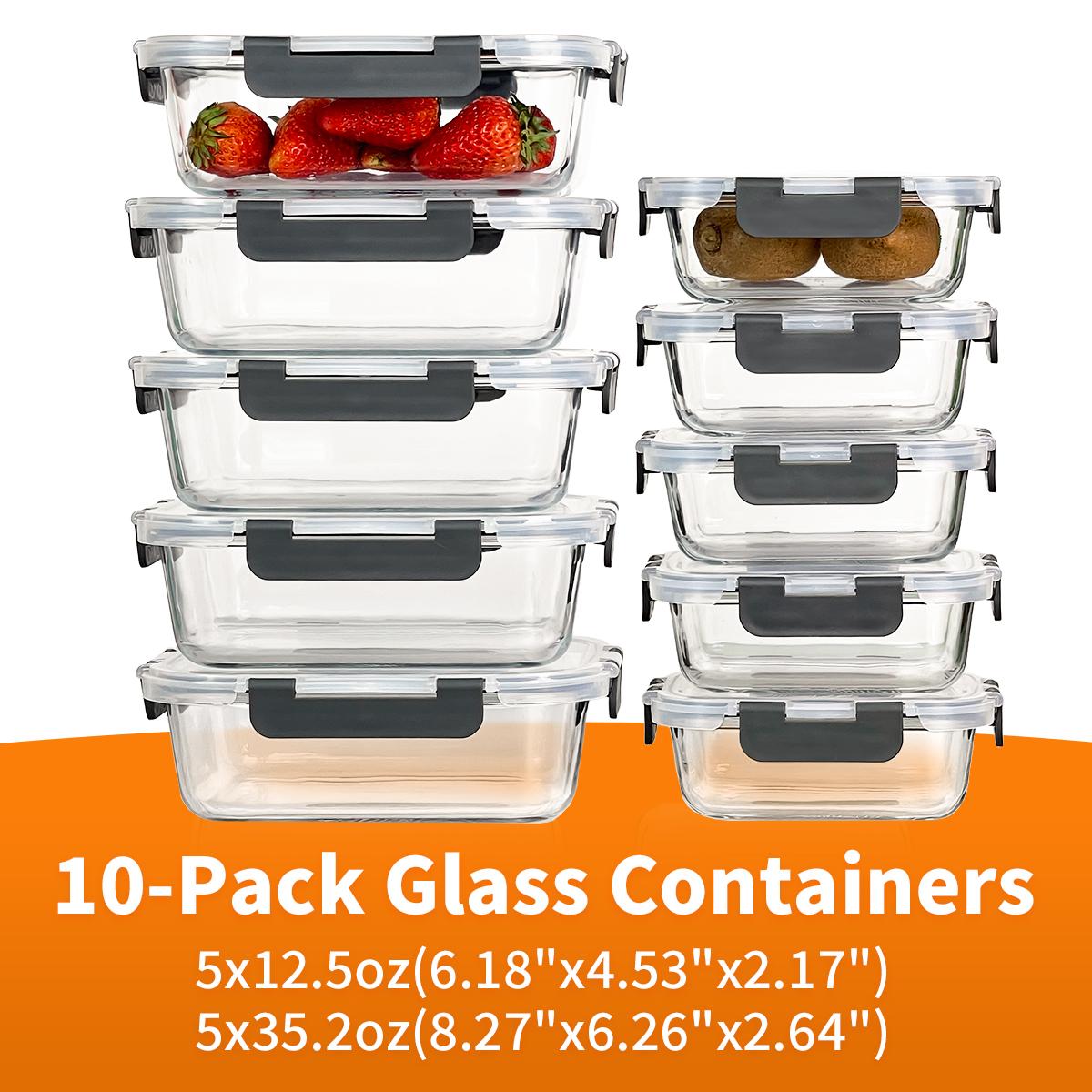 Glass Food Storage Containers  - Meal Prep Kits review and price