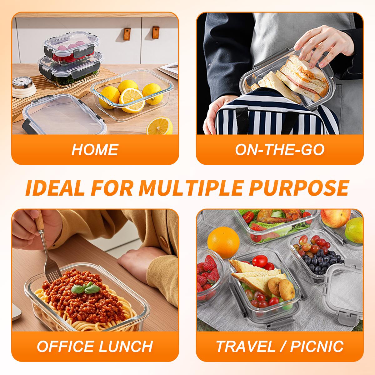 Glass Food Storage Containers  - Meal Prep Kits review and price
