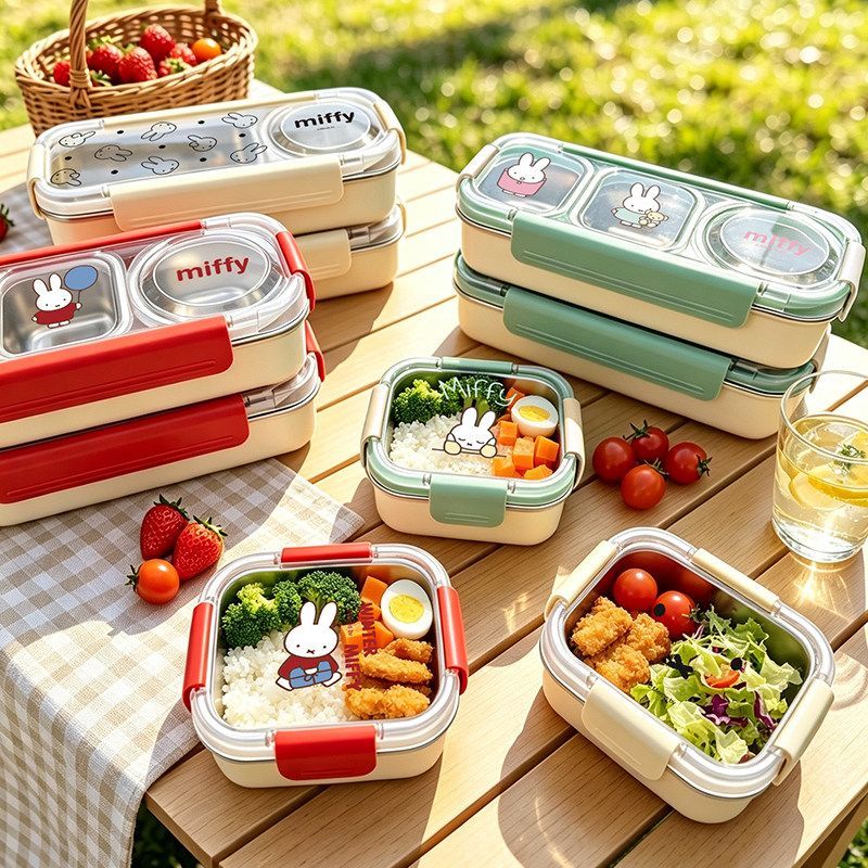 Cute Miffy Divided Lunch Box M - Meal Prep No Microwave review and price