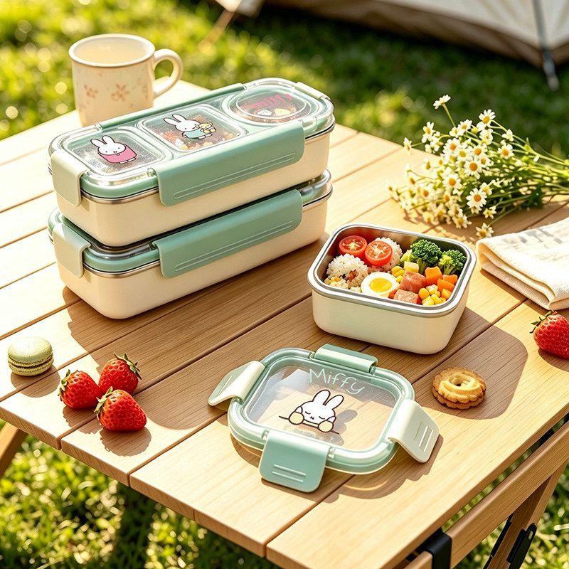 Cute Miffy Divided Lunch Box M - Meal Prep No Microwave review and price
